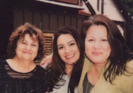 Sarah Nunez with her aunts