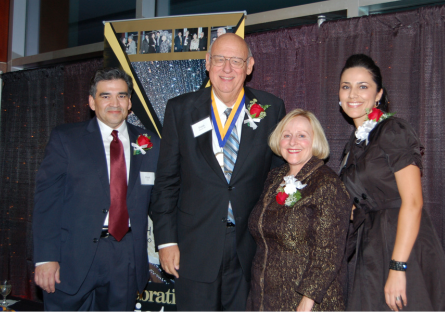 Frank Barrios receiving his Alumni Hall of Fame Honor