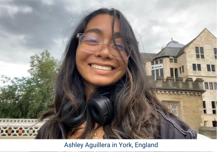 Phoenix College student Ashely Aguilera in York, England on her study abroad experience. 