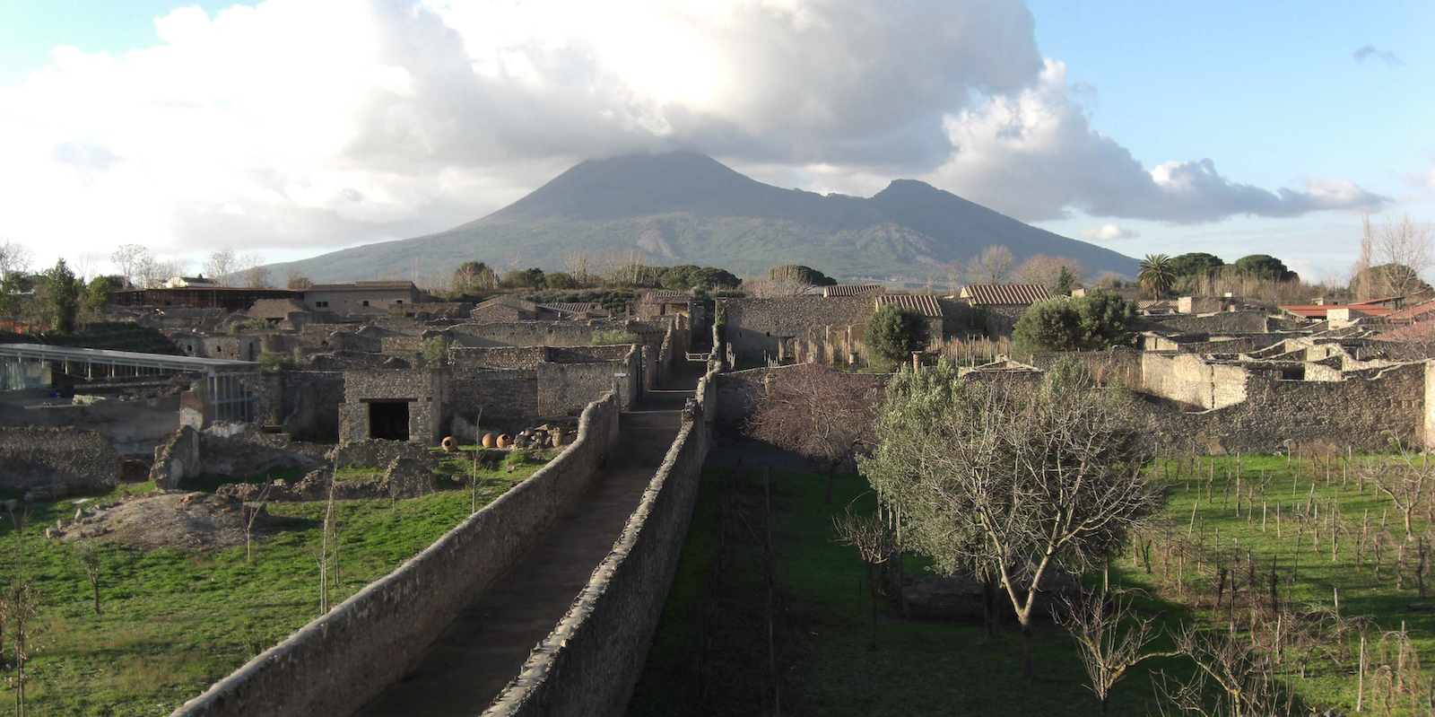 Pompeii looking toward Mt. Vesuvius