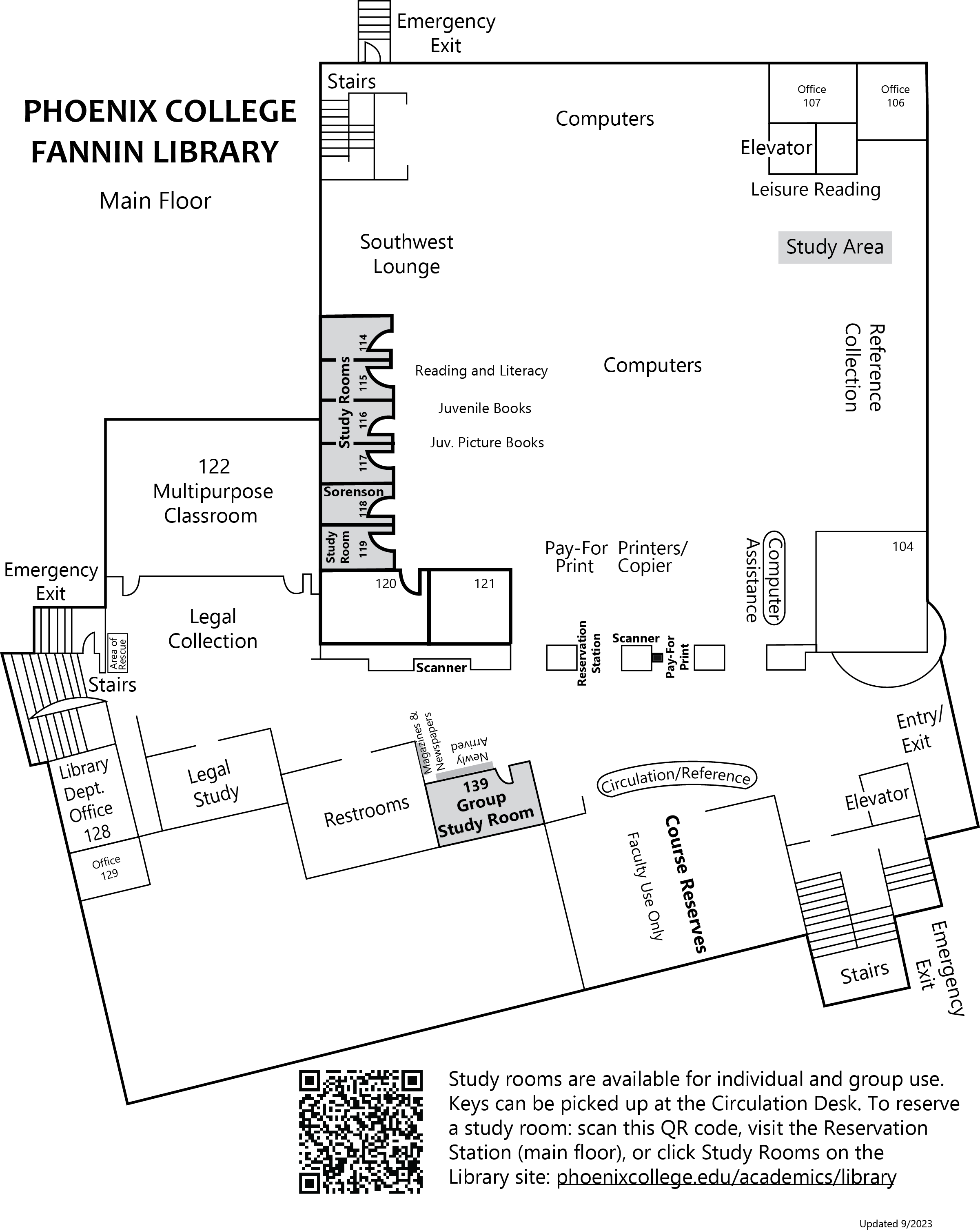 Library Main Floor Map