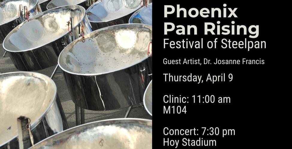 Experience our annual celebration of the Steelpan! Enjoy rhthms and melodies from Caribbean cultures with performances by PC Pan Groove and guest Steelpan ensembles.