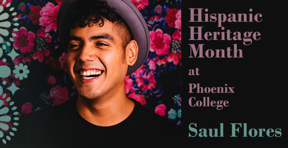 Meet the talented and engaging Saul Flores at Phoenix College, on the afternoon of September 26, at Bulpitt Auditorium