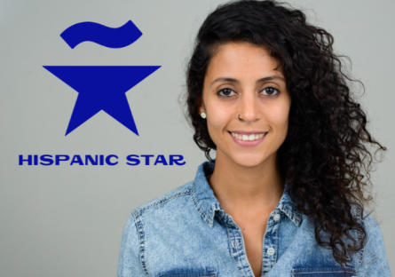 Hispanic Star logo with image of Hispanic woman