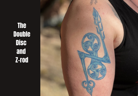 Phoenix College faculty Allison Hawn's Pictish tattoo of The Double Disc and Z-rod