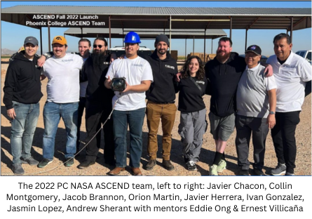 Phoenix College students participated in the NASA ASCEND launch