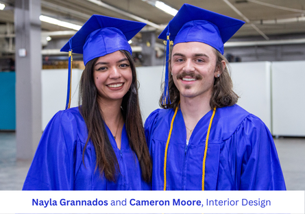 Phoenix College graduates Nayla Grannados and Cameron Moore