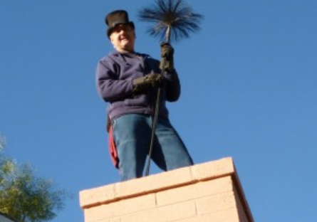 Mark C. Keever's business, Adirondack Chimney Sweep, flourished after he retired from the City of Glendale 