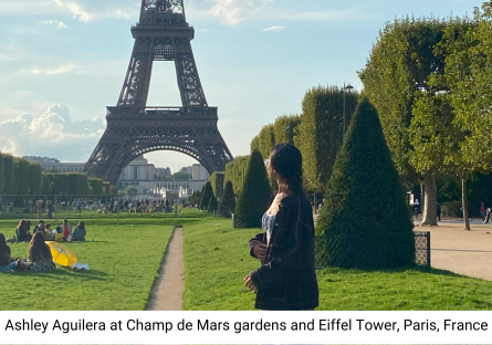 Phoenix College student Ashley Aguilera in Paris, France on her study abroad experience.