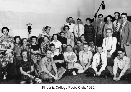 Phoenix College Students in the Radio Club in the 1930s