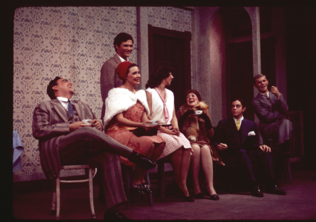 Marty Manning on stage with fellow actors (1968)