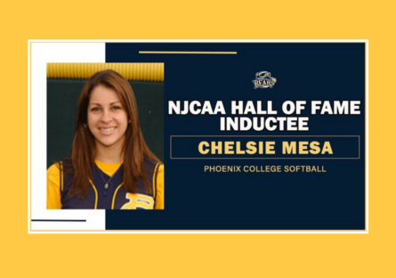 Phoenix College alumna Chelsie Mesa was inducted in the NJCAA Hall of Fame for Softball. 