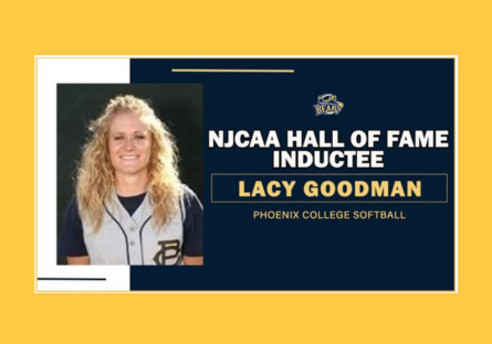 Phoenix College alumna Lacy Goodman was inducted in the NJCAA Hall of Fame for Softball. 