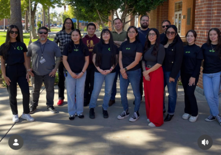 Staff from Coding in Color and Phoenix College who taught workshops and hosted Day of Compute stand together on Phoenix College's campus