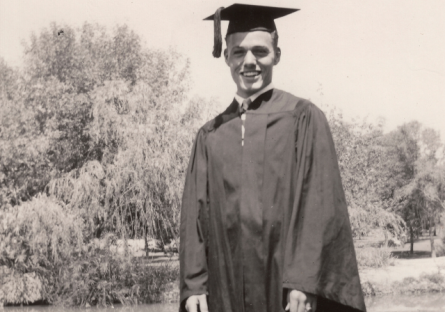 Image of Jay Faulkner at PC graduation - 1947