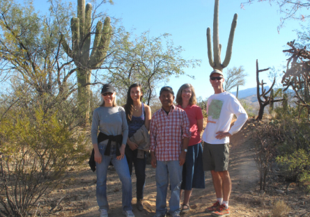 Dr. Celoza and John McLean families in the Arizona desert