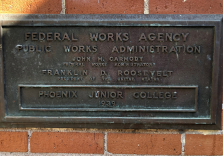 Federal Works Agency Plaque on A Building