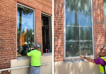 Construction Crew installing new energy-efficient windows