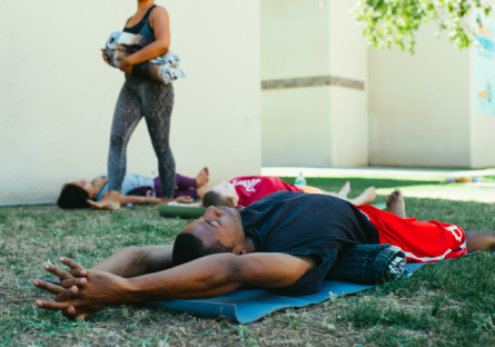 Yoga instructor Ashley Burns bring yoga to the community