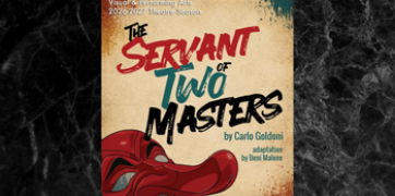 The servant of two masters with red mask imagery