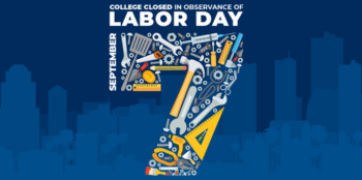 College Closed in Observance of Labor Day
