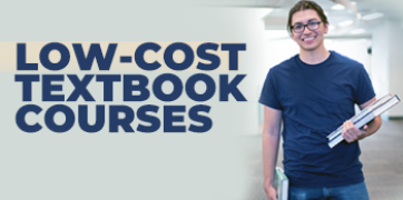 Next semester, Save with Low-Cost Textbook Courses!