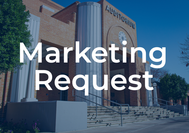 Marketing Request Form over image of PC Bulpitt Building