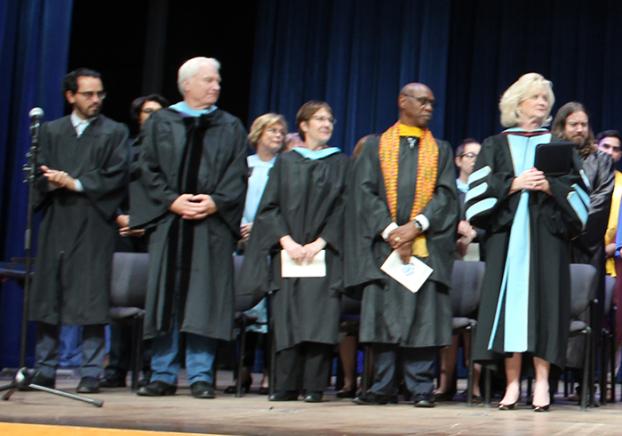 Staff at graduation